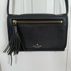 Kate Spade Chester Street Avie Black Pebbled Leather Crossbody